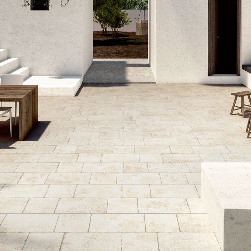 Gres Porcellanato Effetto Pietra Grip 30x50 Bianco Chianca - Ermes Ceramiche