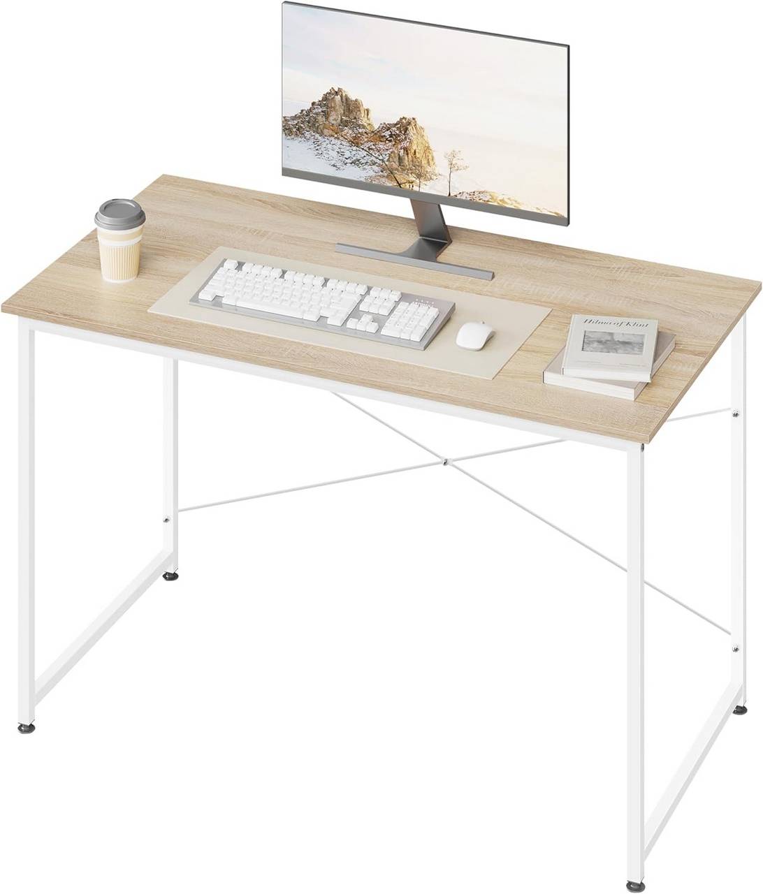 WOLTUDesk, with metal frame, made of wood-based material, 120x60x75 cm