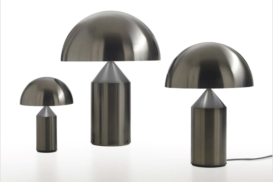 Oluce Atollo Metallo Nickel nero satinato