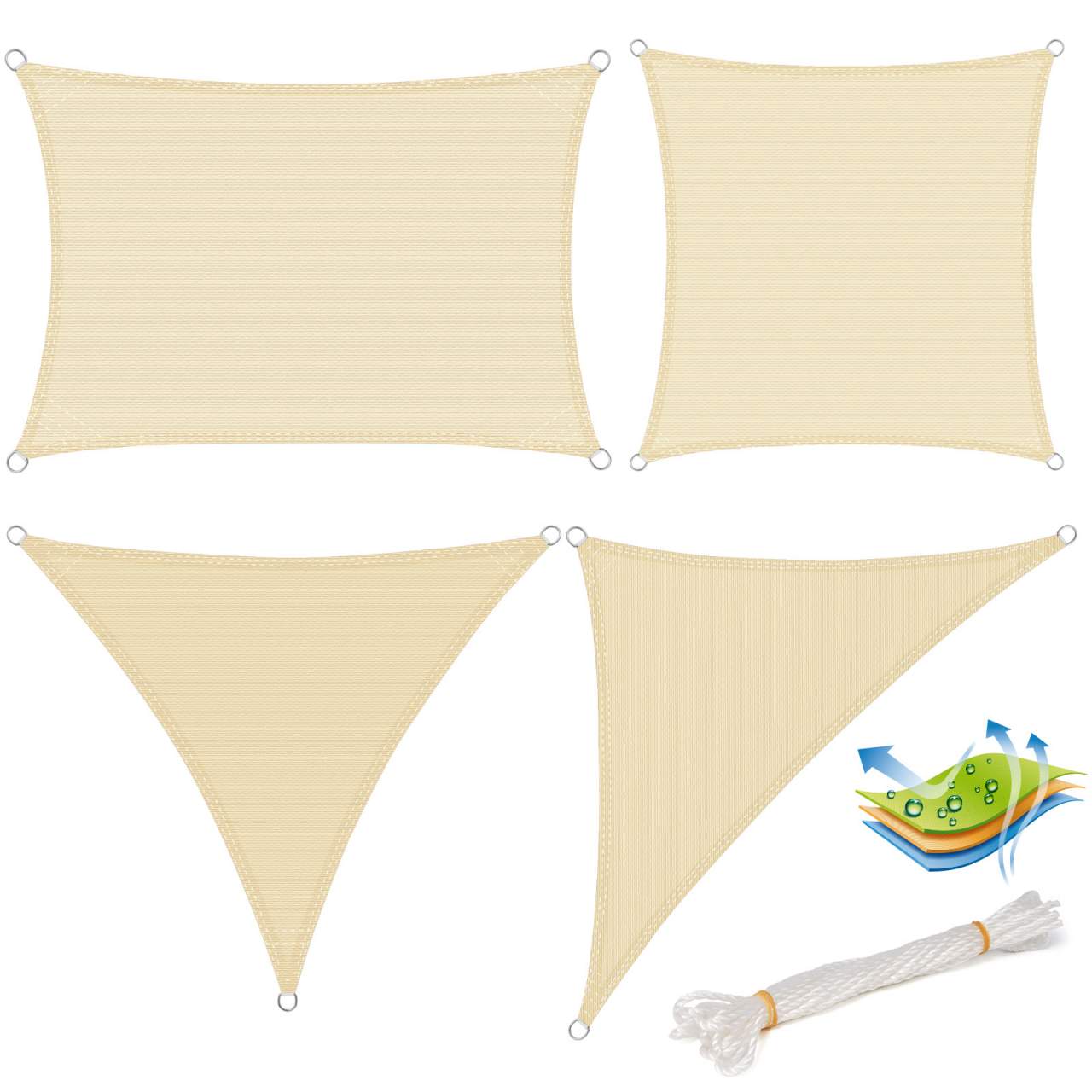 WOLTUTenda da Sole Protezione Hdpe Protezione Vento Protezione UV Crema