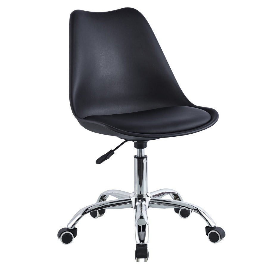 Sedia ufficio girevole nera - May