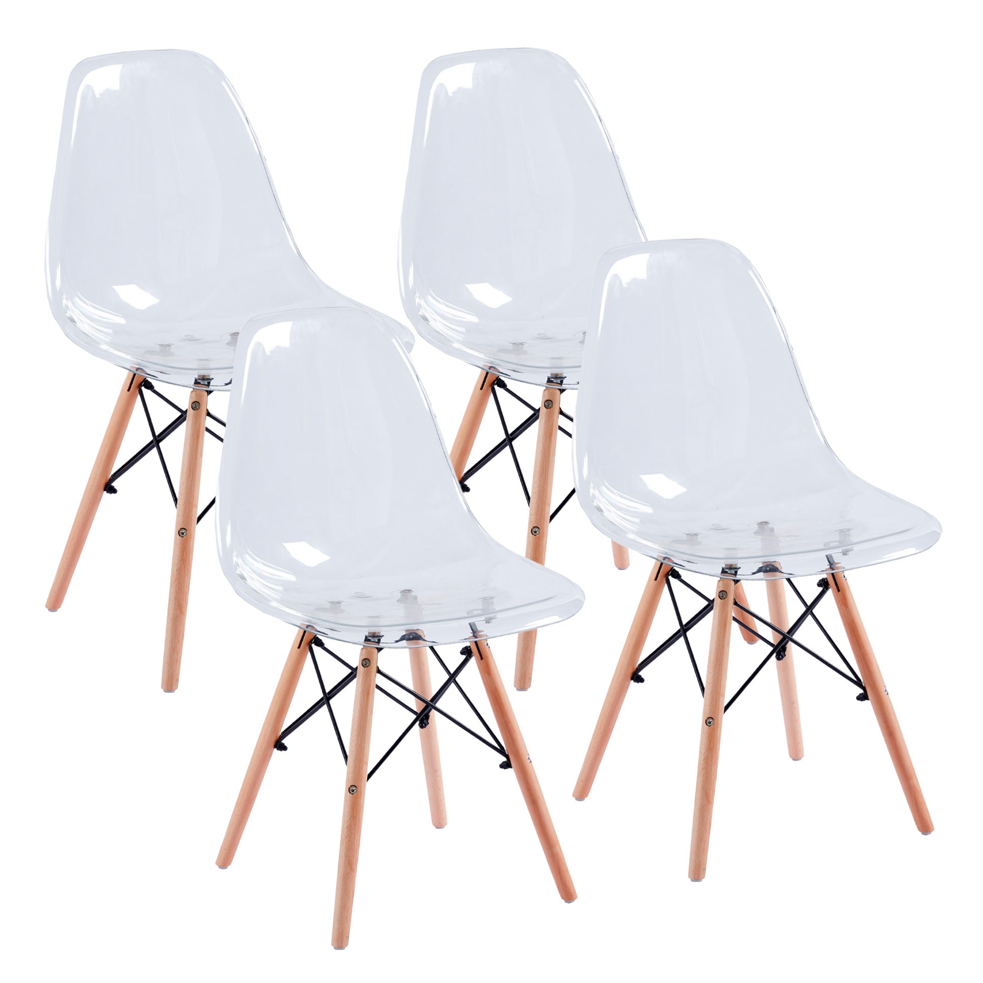 Set 4 sedie design trasparente - Betty