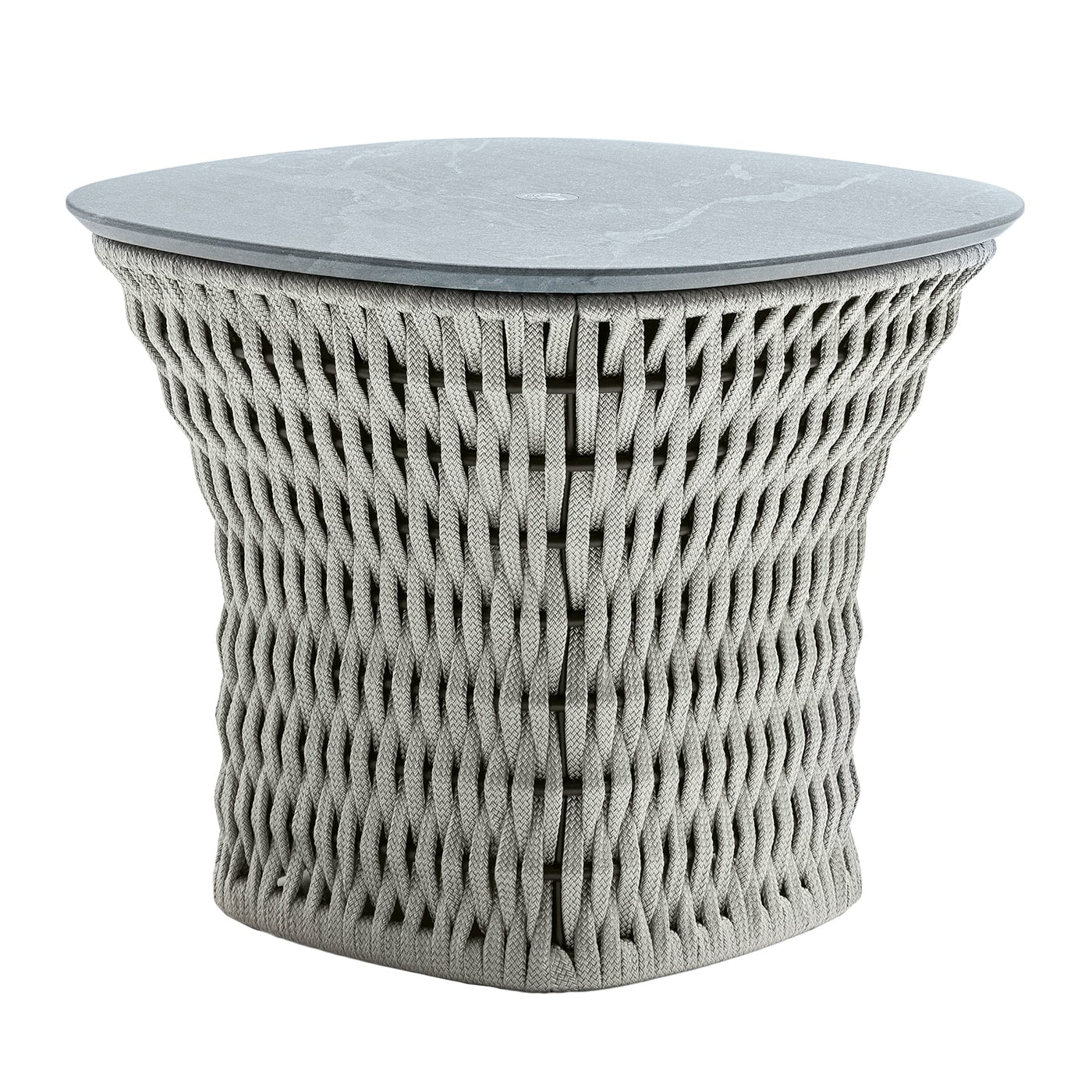 Tavolino da esterno con piano in pietra