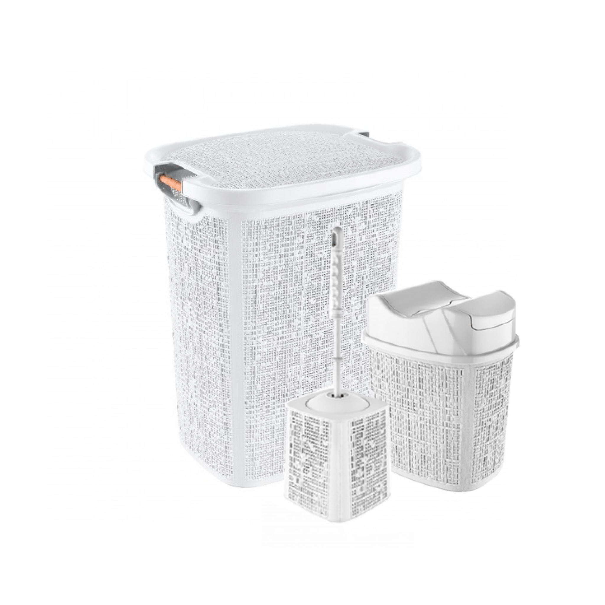 Set 3 Accessori D'Appoggio Feridras "Canvas" Bianco