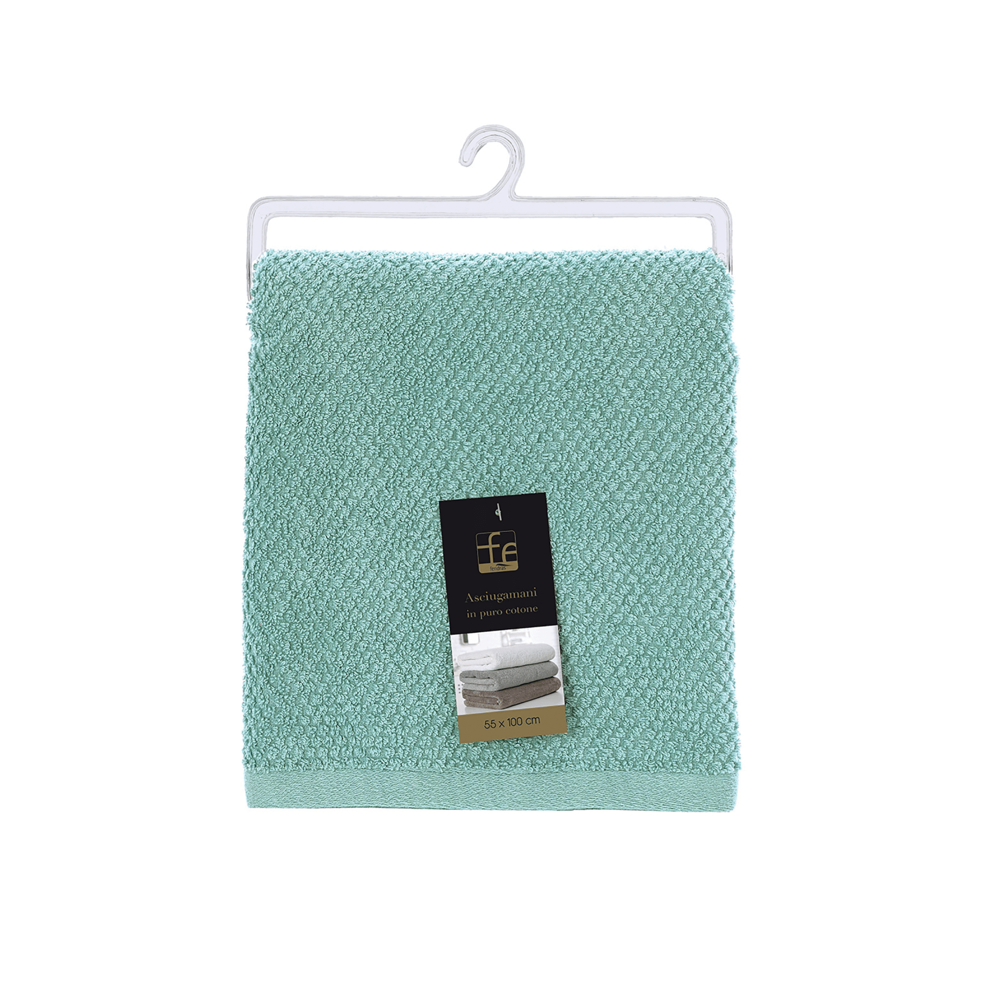 Asciugamano Viso Per Bagno 55x100 Cm Feridras "Gold" Acqua Marina