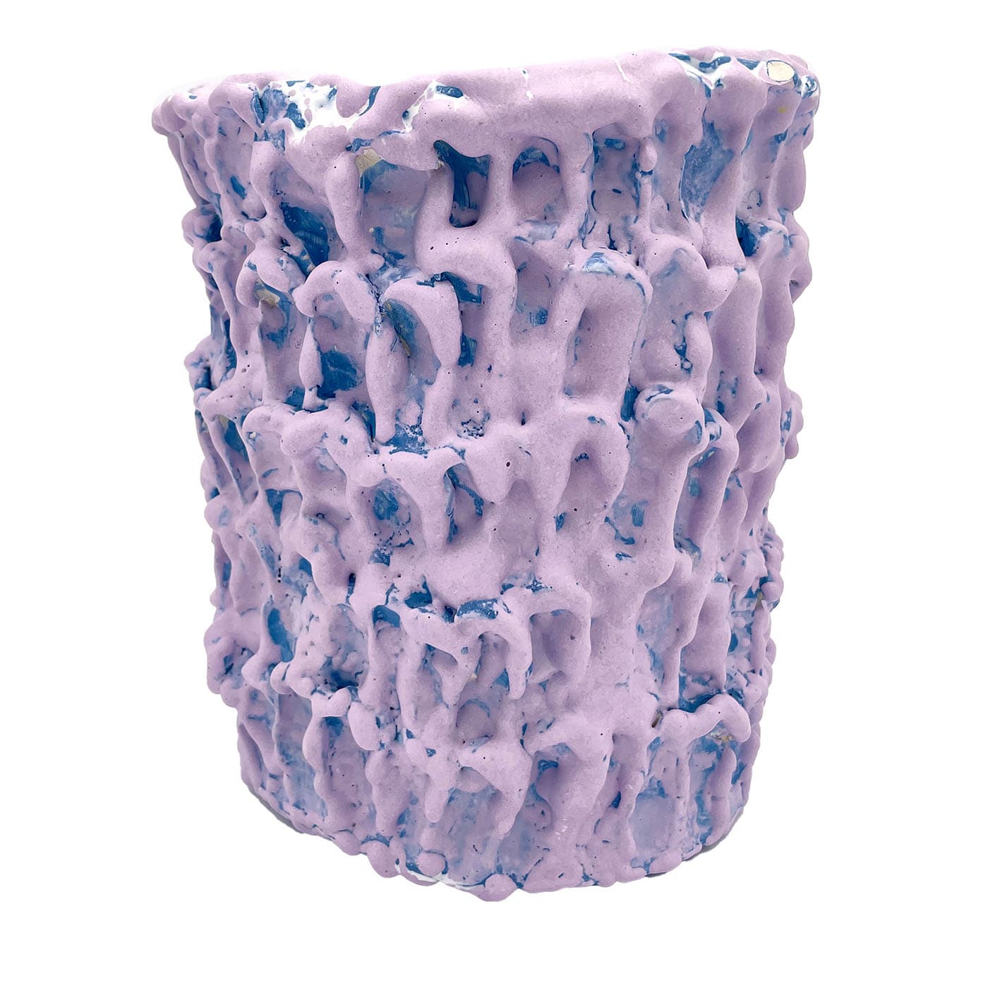 Vaso a bolle e blu opaco Onda Lilac