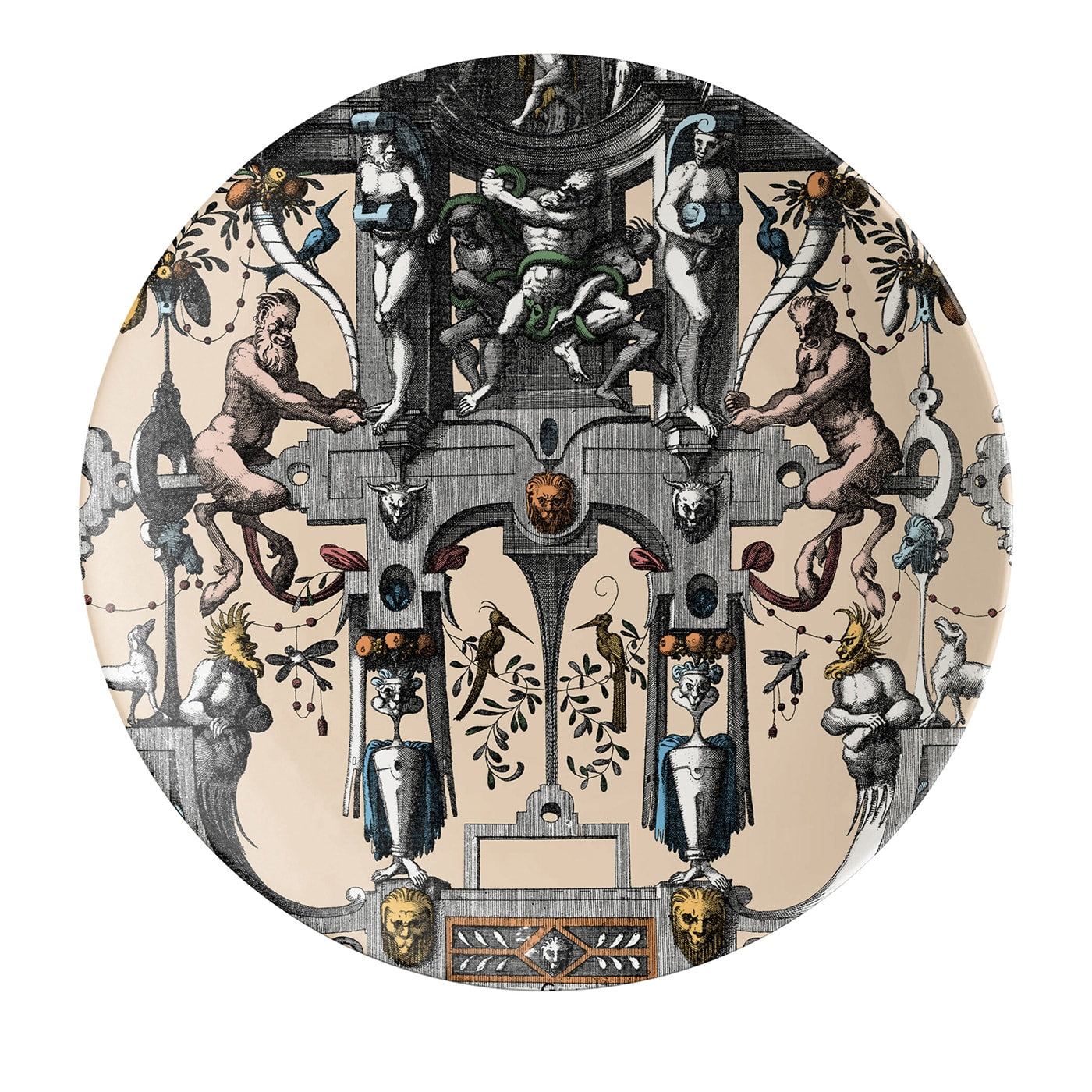 Pompei Piatto Piano in porcellana con disegno geometrico #1