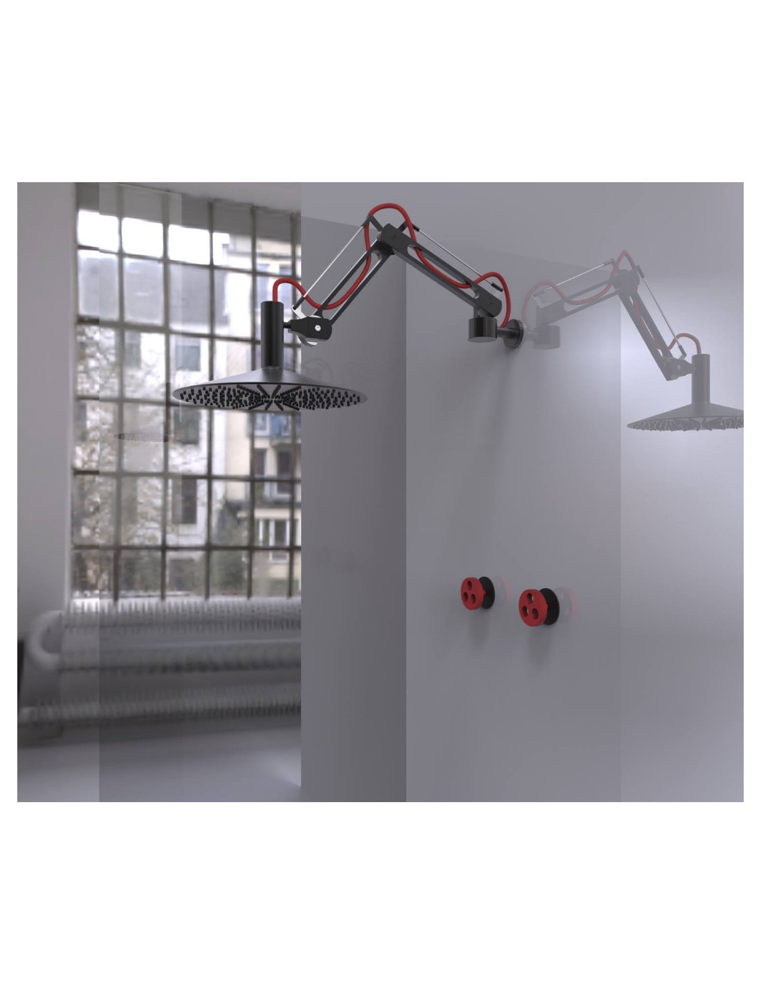 Bongio - Bowling Soffione Doccia con braccio orientabile ad estensione art.SW880