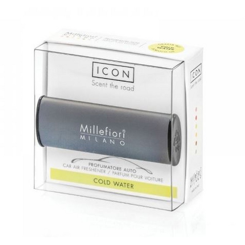 CAR AIR FRESHENER ICON CLASSIC COLD WATER GRIGIO SCURO MILLEFIORI MILANO