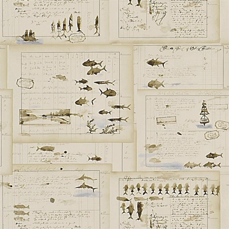 Carta da parati Captains Log Ralph Lauren