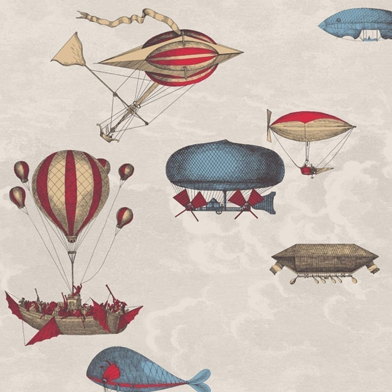 Carta da parati panoramica Macchine Volanti Fornasetti Cole and Son