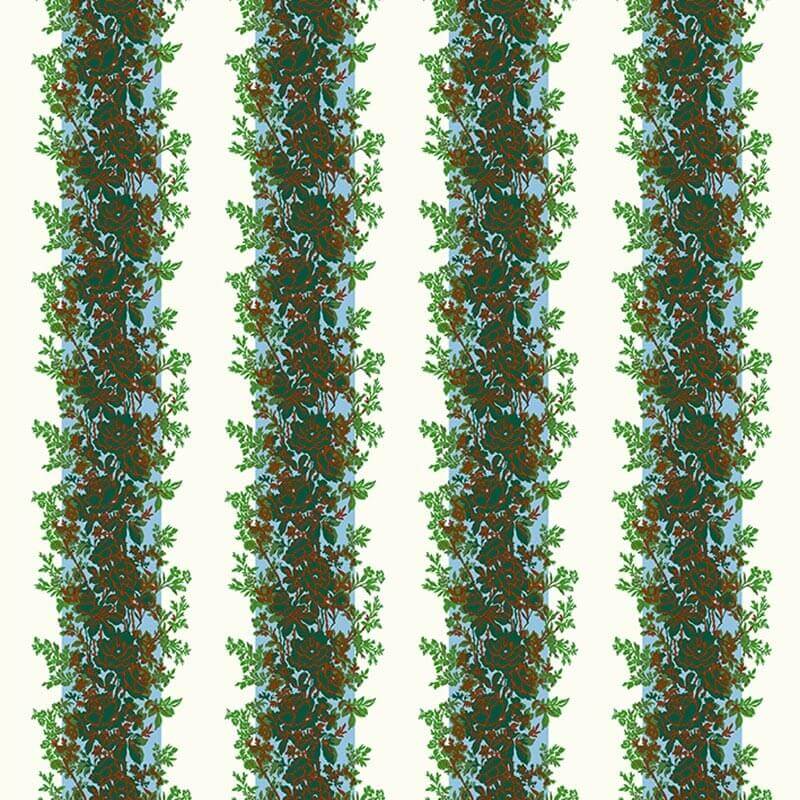 Carta da parati Rayure Fleurie Edmond Petit