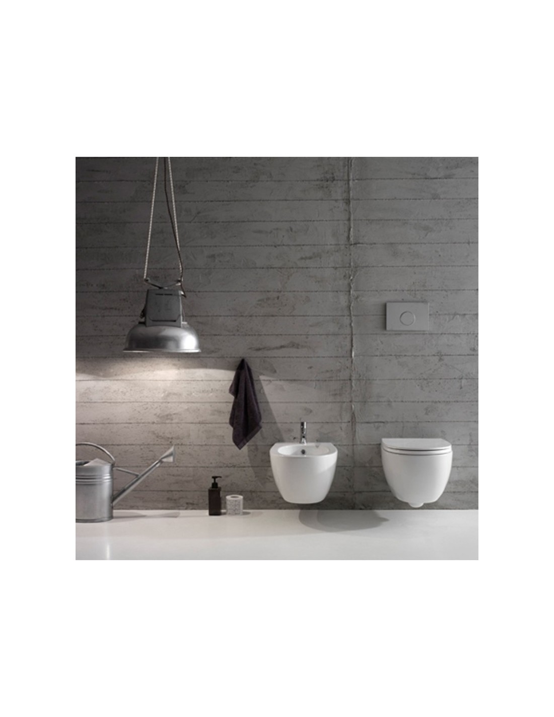 Ceramica Globo - 4All Sospeso Wc + bidet + coprivaso soft 48X36