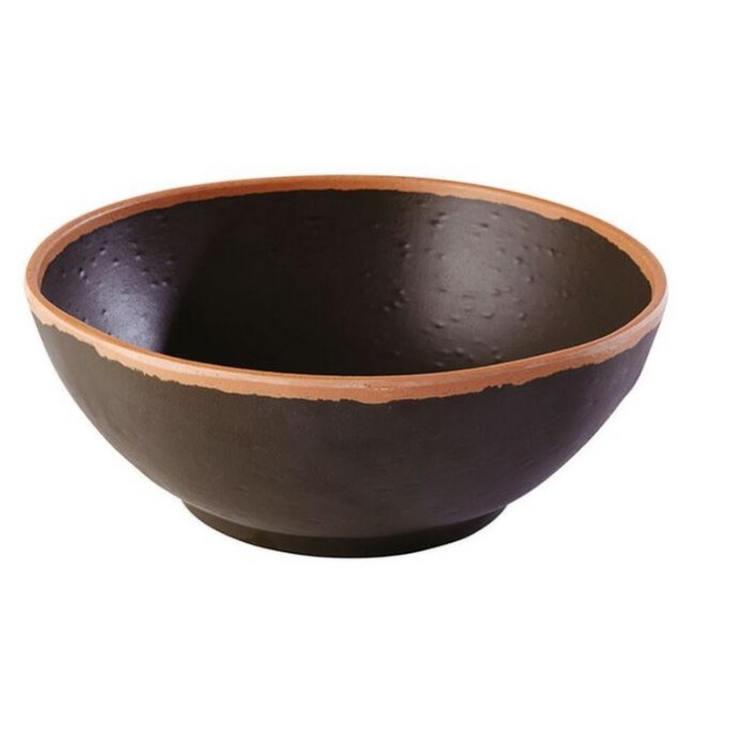 CIOTOLA MELAMINA MARRONE Ø 21 H 8 CM. APS