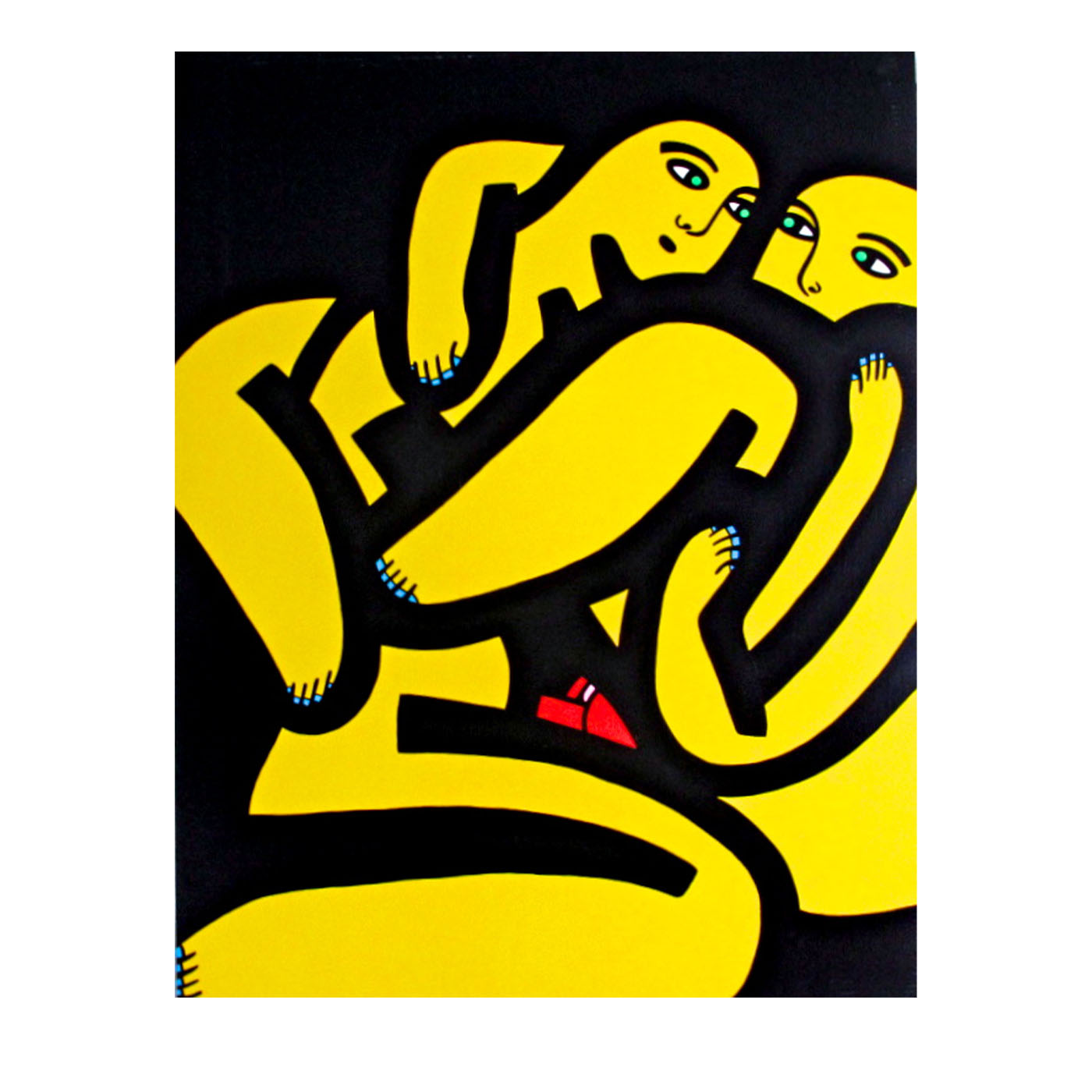 Due amanti Pittura policroma