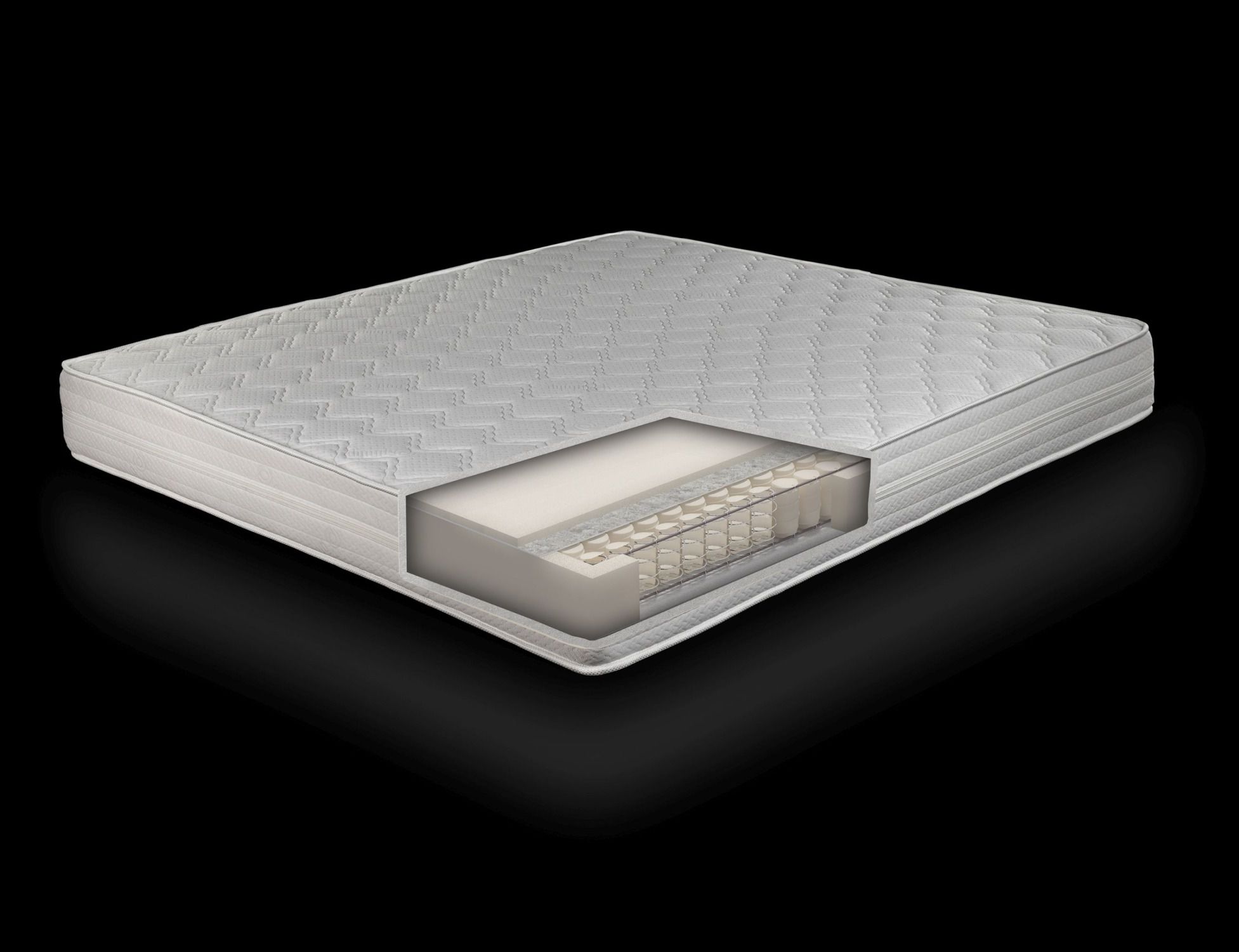 Materasso Economico Classic Pocket a molle insacchettate, 3 zone - 160 x 190 cm