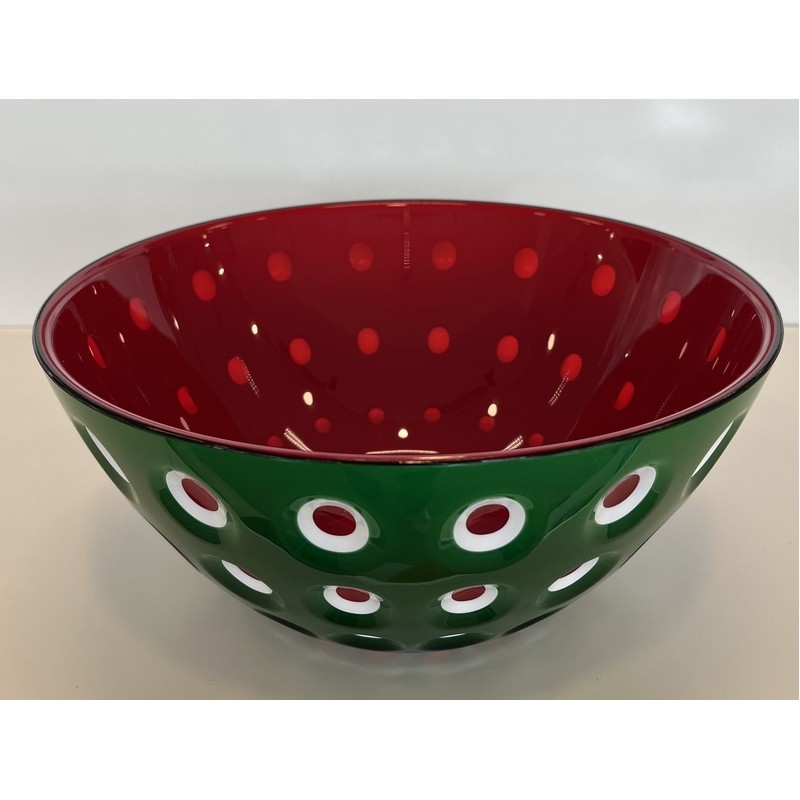 CONTENITORE LE MURRINE 25 CM. VERDE/ROSSO GUZZINI