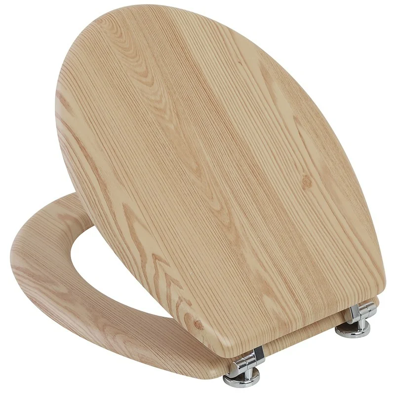 Copriwater universale in legno acero rovere con cerniere regolabili