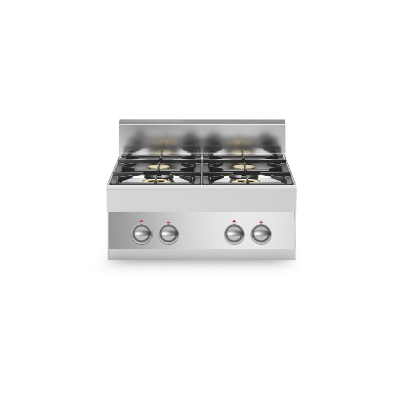 Cucina a gas 4 fuochi versione da banco 70x70x30 cm