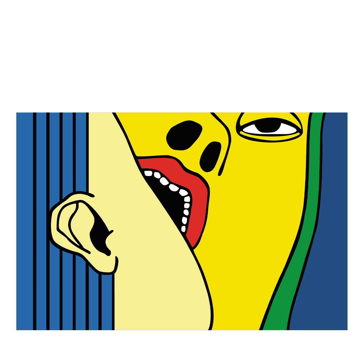 Paesaggio stampato in policromia su metallo