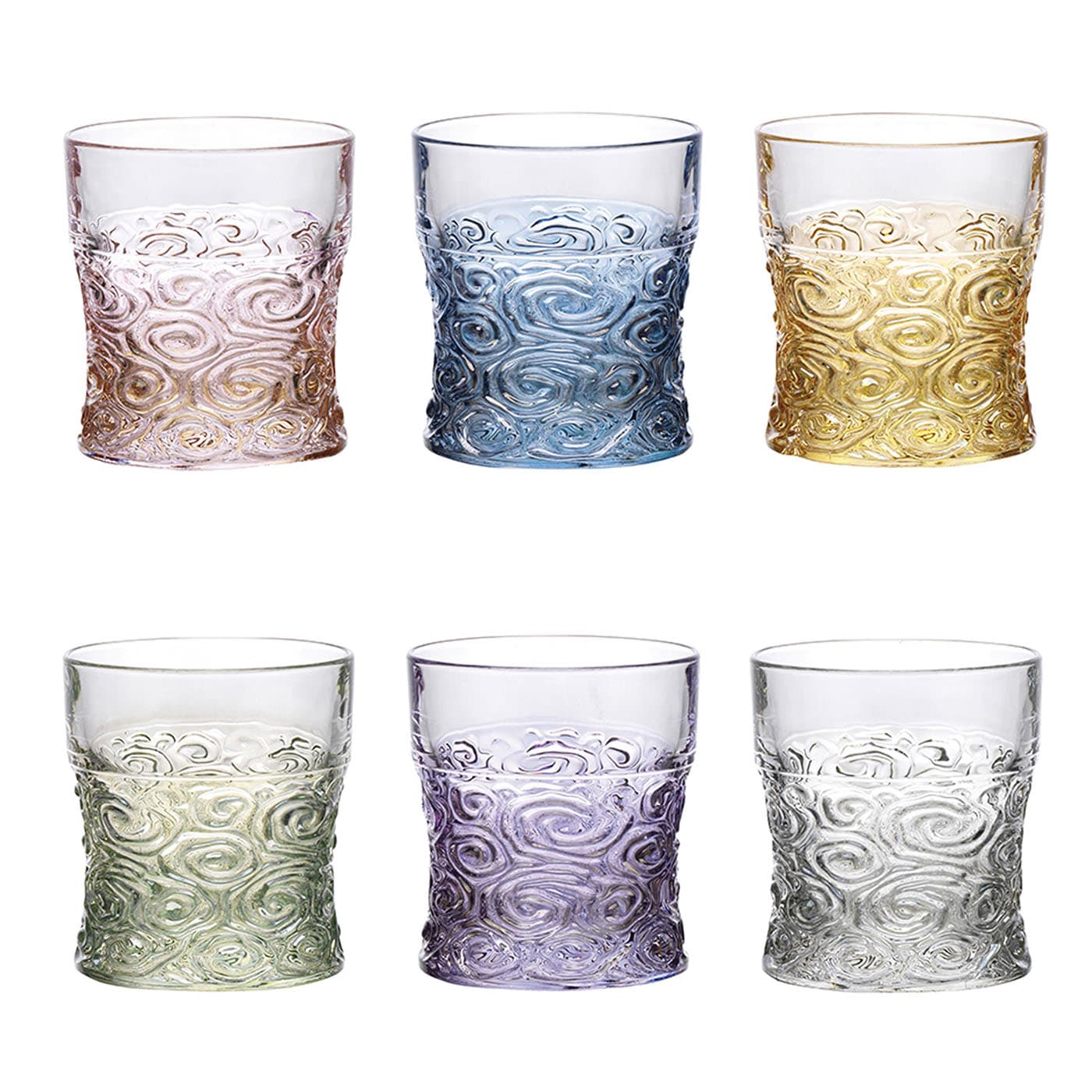 Set di 6 bicchieri da acqua/whisky roteati Sound Polychrome