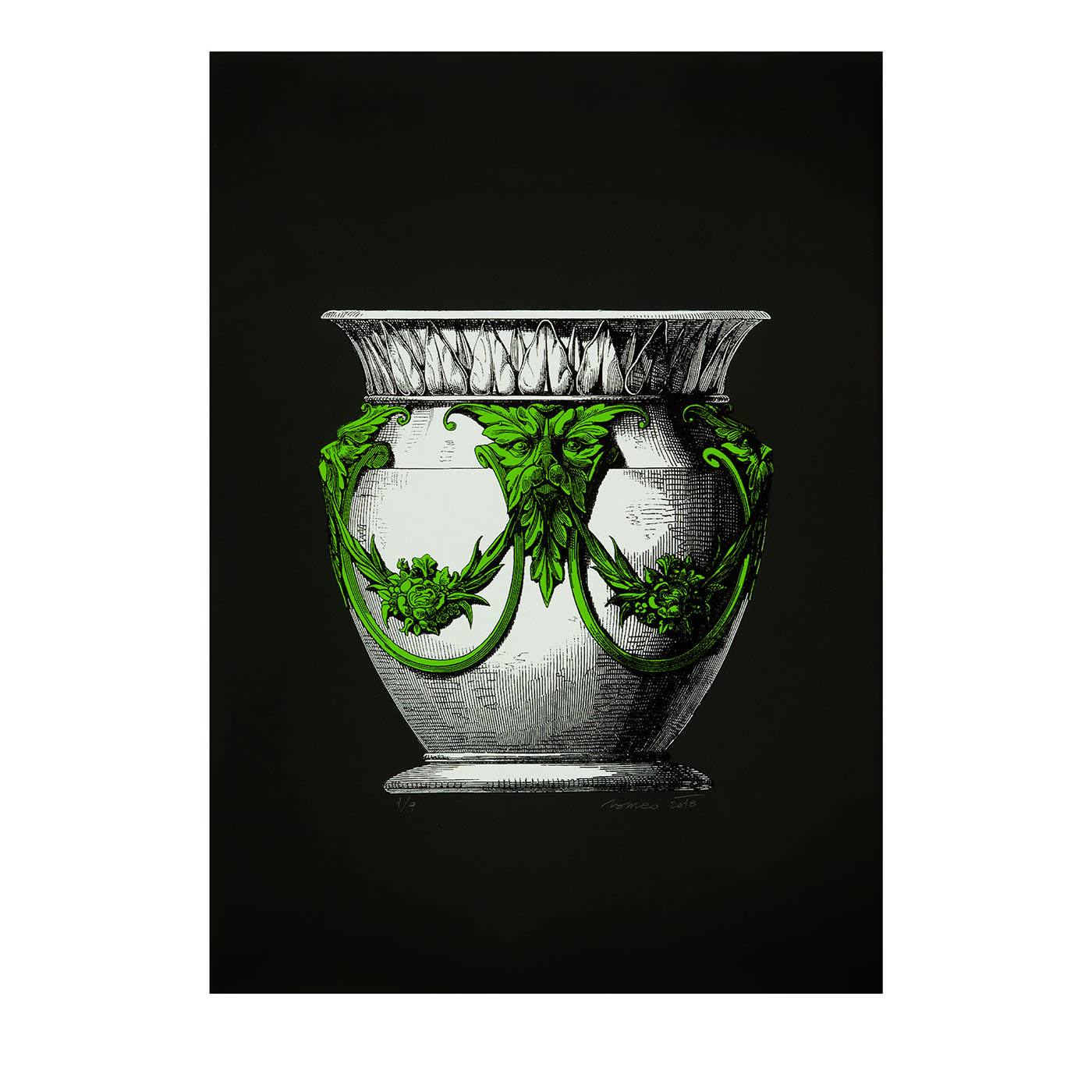 Vaso Verde Serigrafia