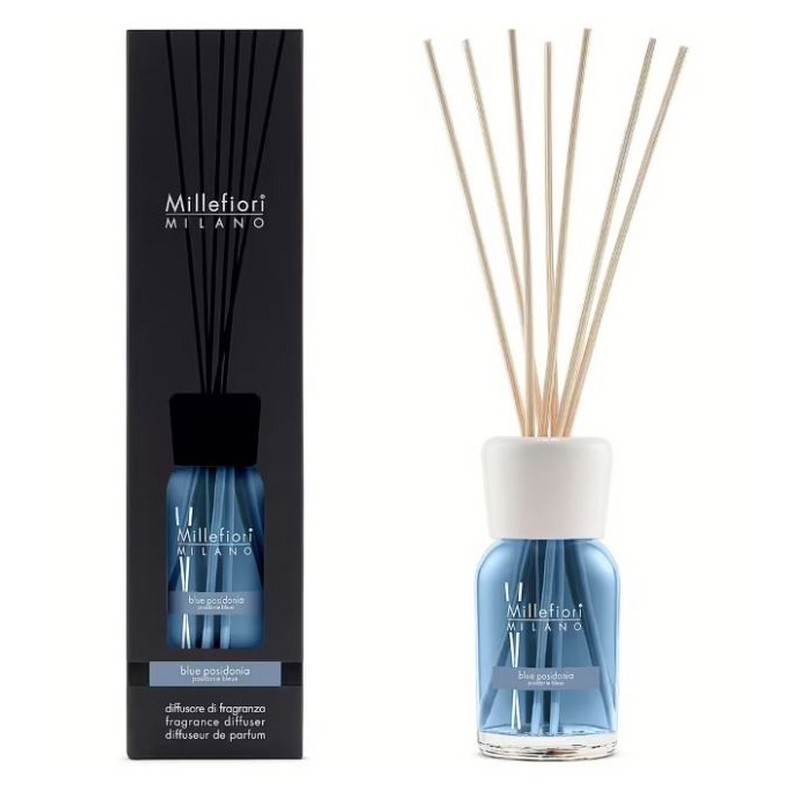 DIFFUSORE DI FRAGRANZA A STICK 100 ML BLUE POSIDONIA MILLEFIORI MILANO