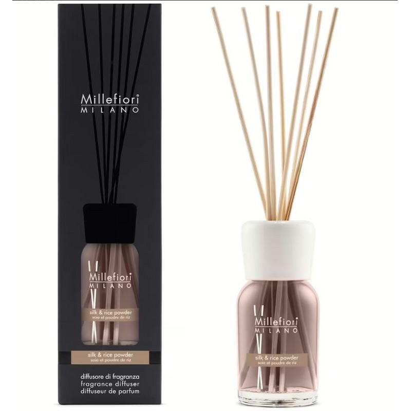 DIFFUSORE DI FRAGRANZA A STICK 250 ML SILK & RICE POWDER MILLEFIORI MILANO
