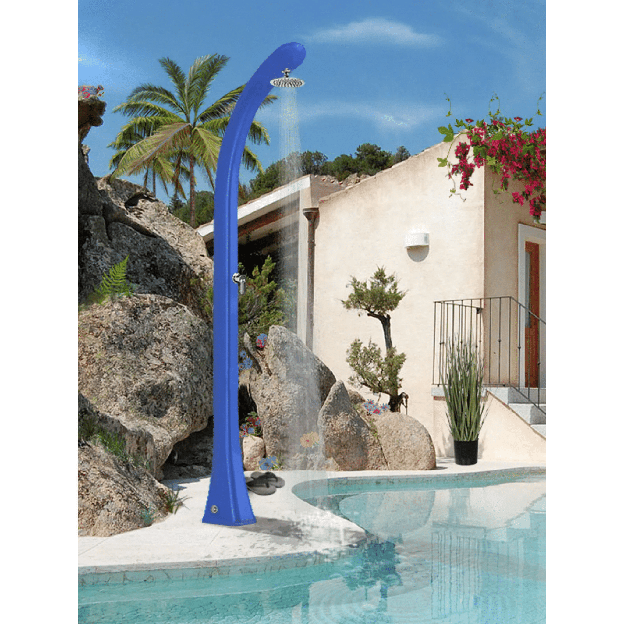 Doccia Solare Da Esterno 20 Lt Con Soffione e Miscelatore Arkema "Happy One F100"