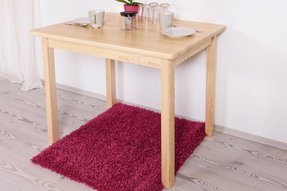 Tavolo "Junco" 228A (quadrato), pino massiccio, finitura naturale - 70 x 100 cm (l x p)