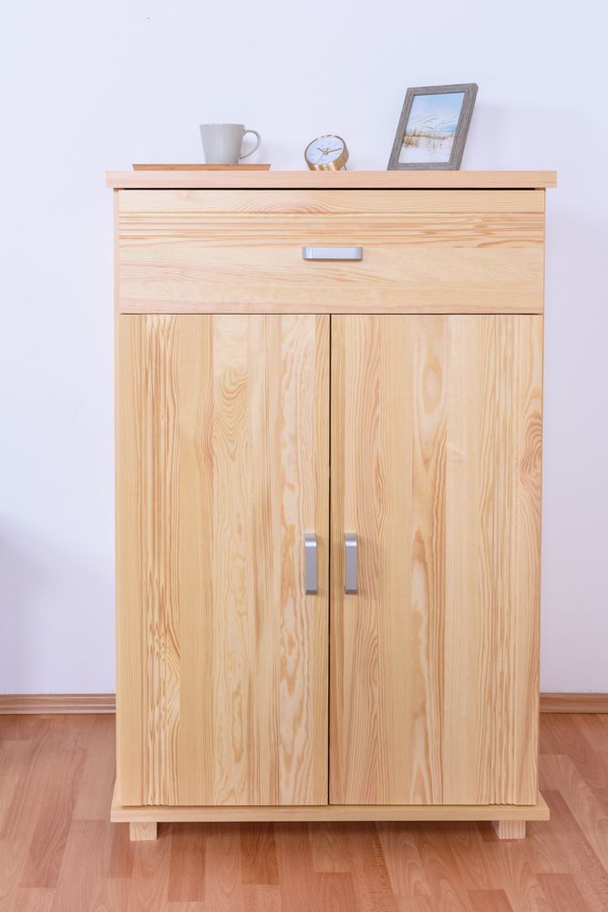 Comodino in pino massello naturale "Columba 02" - 123 x 80 x 50 cm (h x l x p)