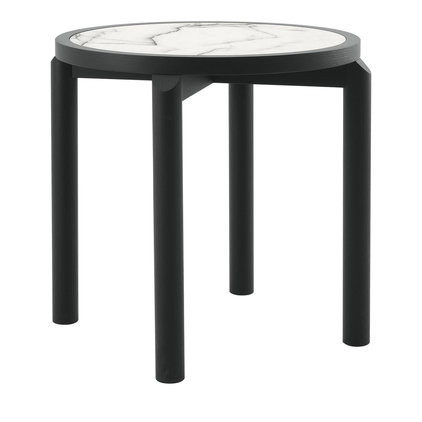 Aureo Tavolino in legno di frassino nero con piano in ceramica