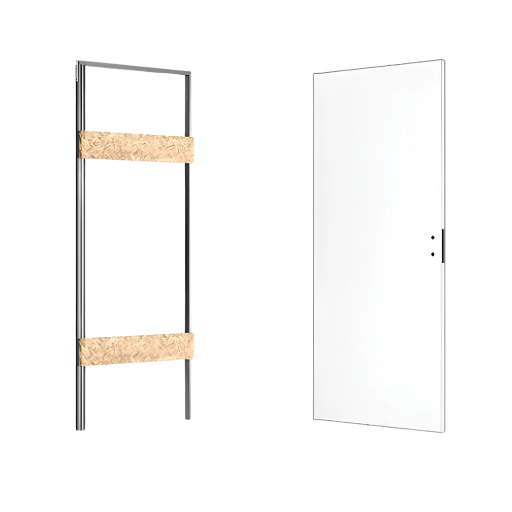 Xreverx ermetika porta battente filo muro reversibile serratura magnetica *** misure 80 x 210 cm, confezione 1