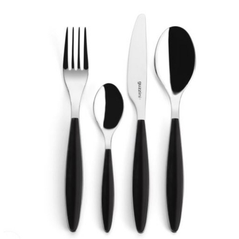 FEELING SERVIZIO POSATE DA 24 PZ NERO GUZZINI