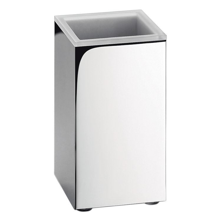 Porta bicchiere d'appoggio in ottone cromato Look Colombo Design