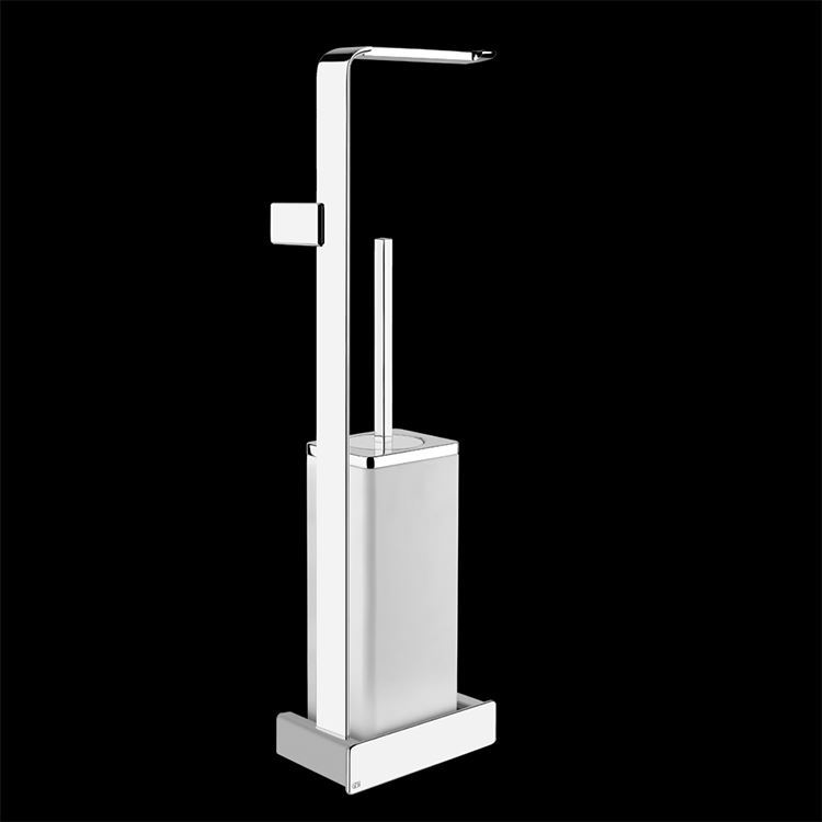 Colonna a muro con porta rotolo e porta scopino Ispa Gessi