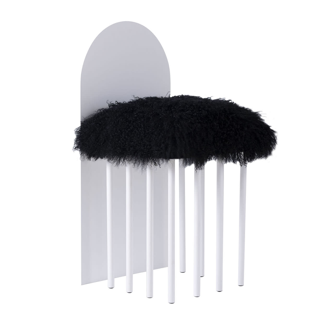 Sedia Mongolia in bianco e nero