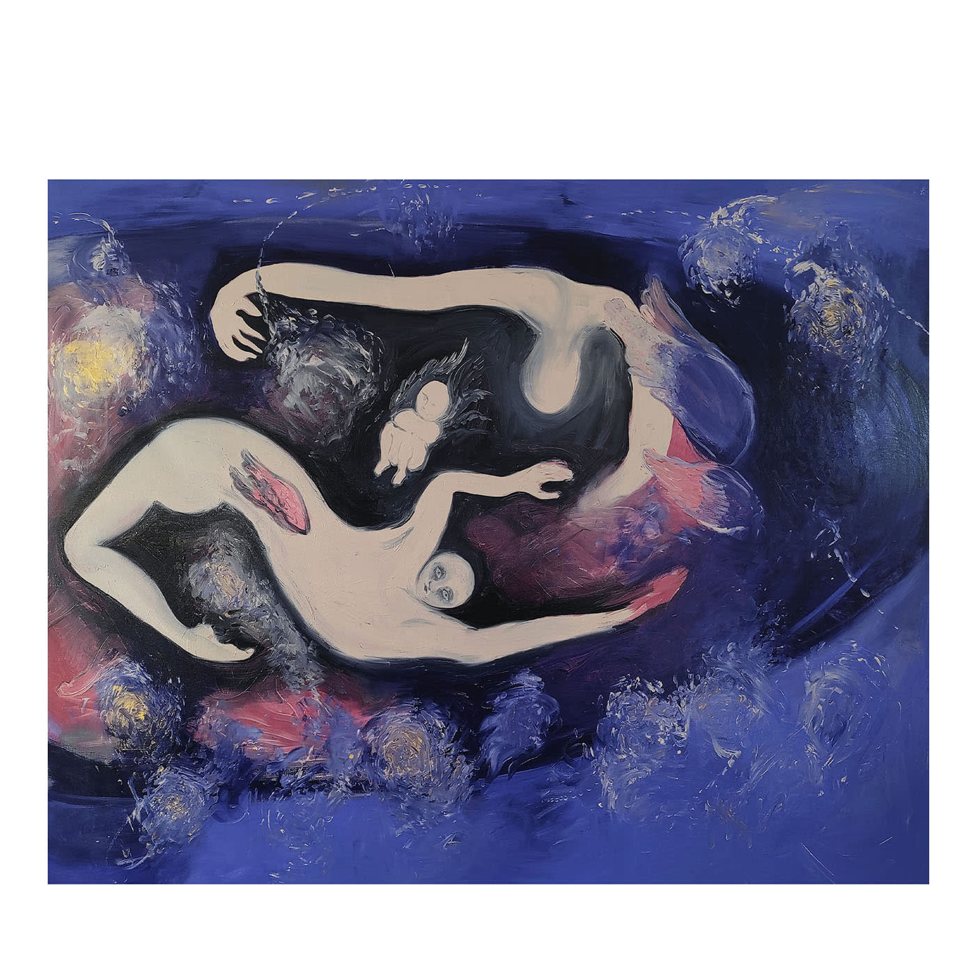 La Barca Olio su Tela