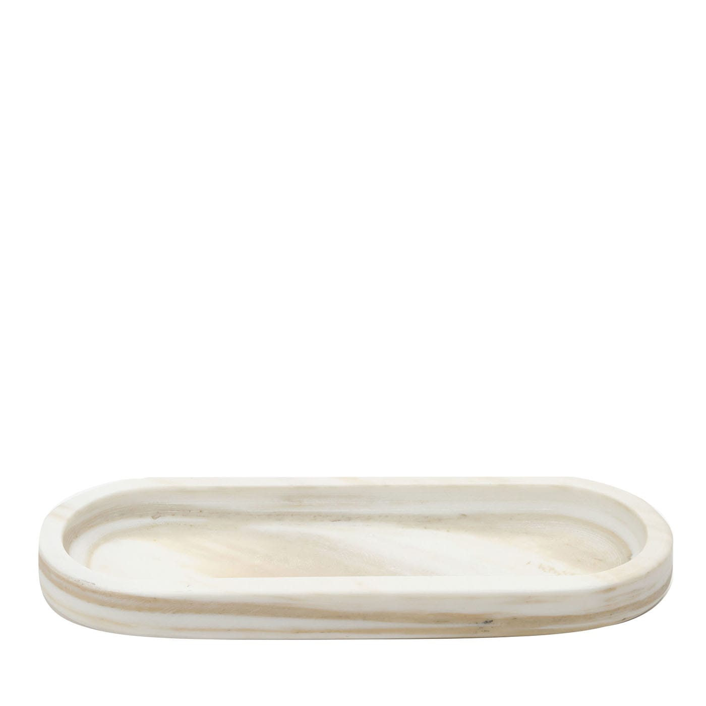 Vassoio ovale in oro Calacatta