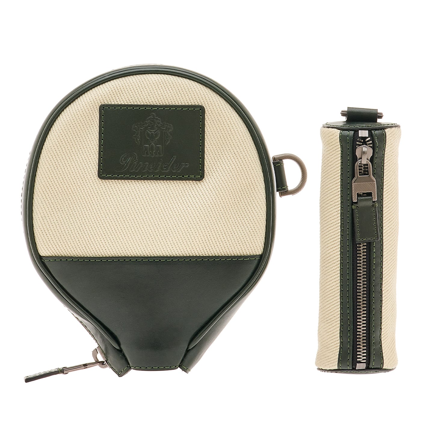 Porta racchette da pingpong in pelle verde Passion