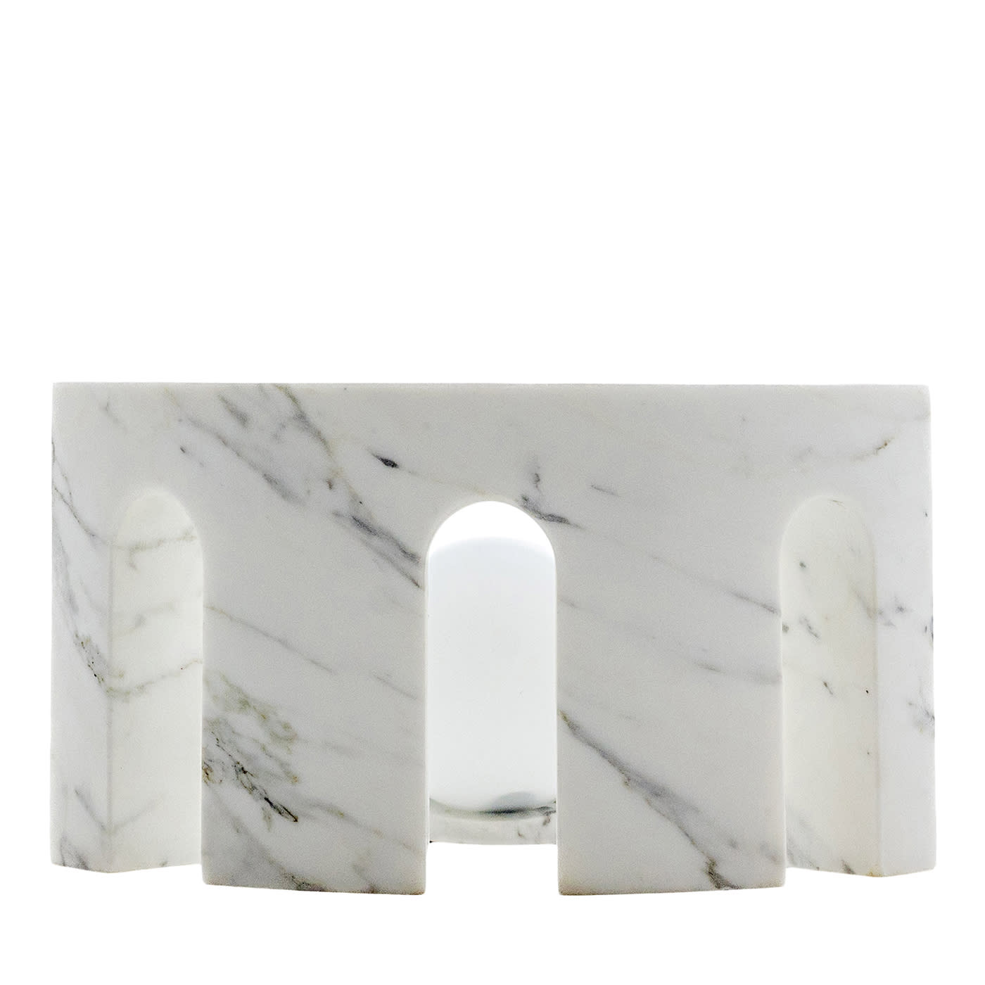 Lampada da tavolo Gladio in marmo bianco