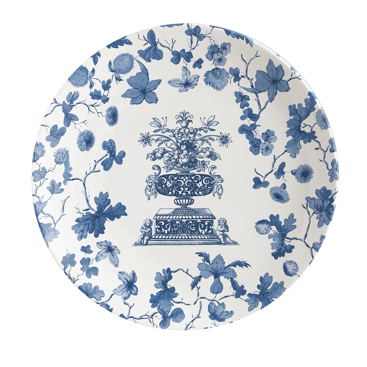 Set di 2 piatti da pane in porcellana Garden Of Eden con piccolo vaso blu #1