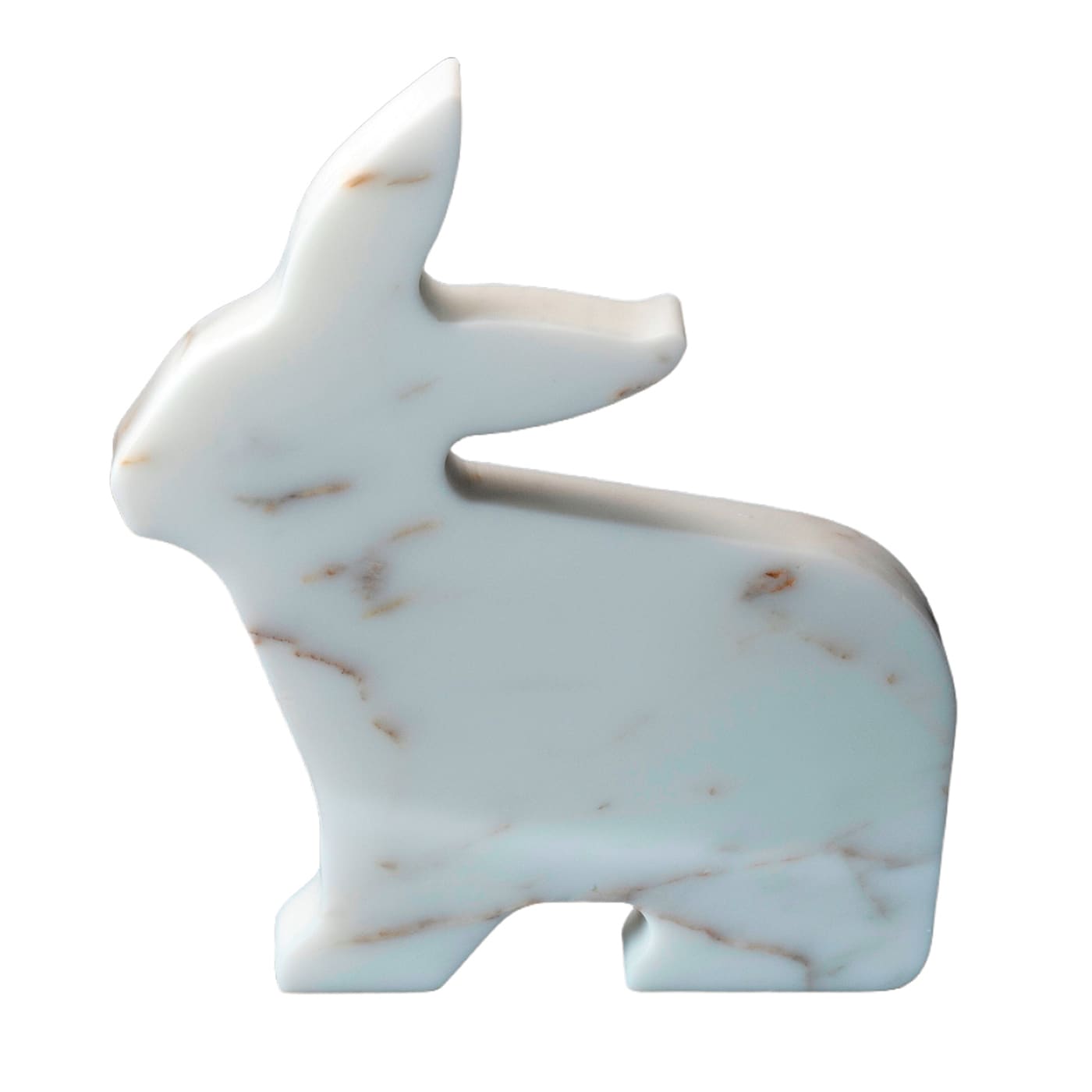 Statuetta bianca di grandi dimensioni del coniglietto di Alessandra Grasso