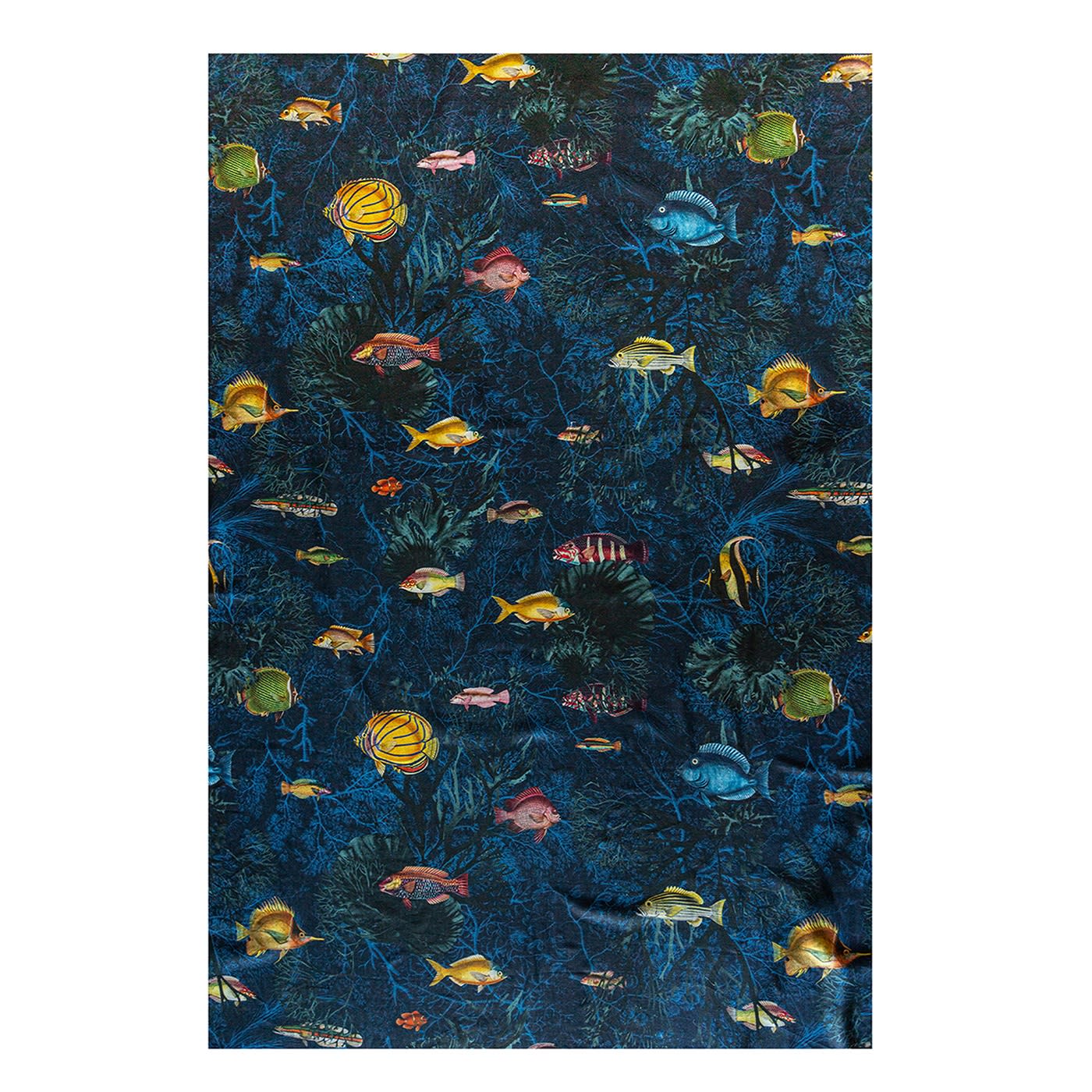 Tovaglia di lino Amami con decorazione marina