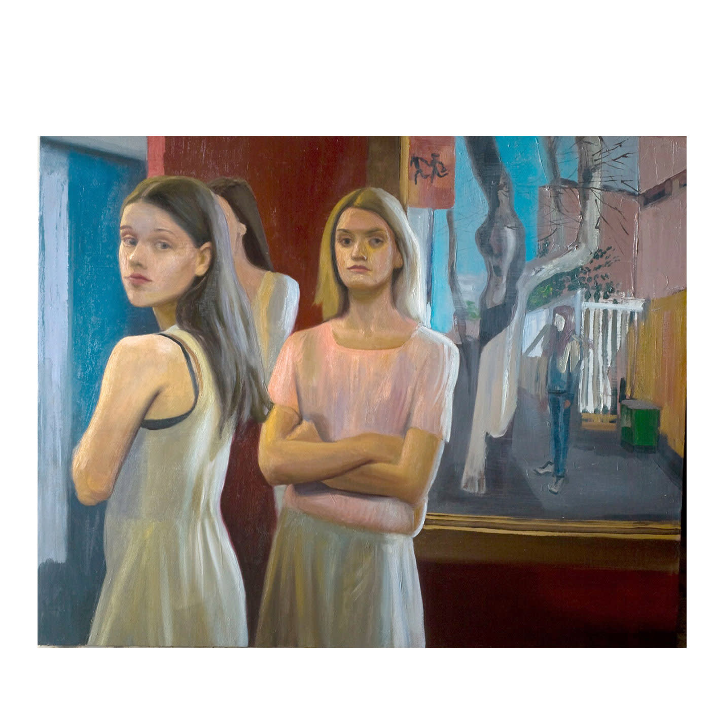 Studentesse Olio su tela Pittura