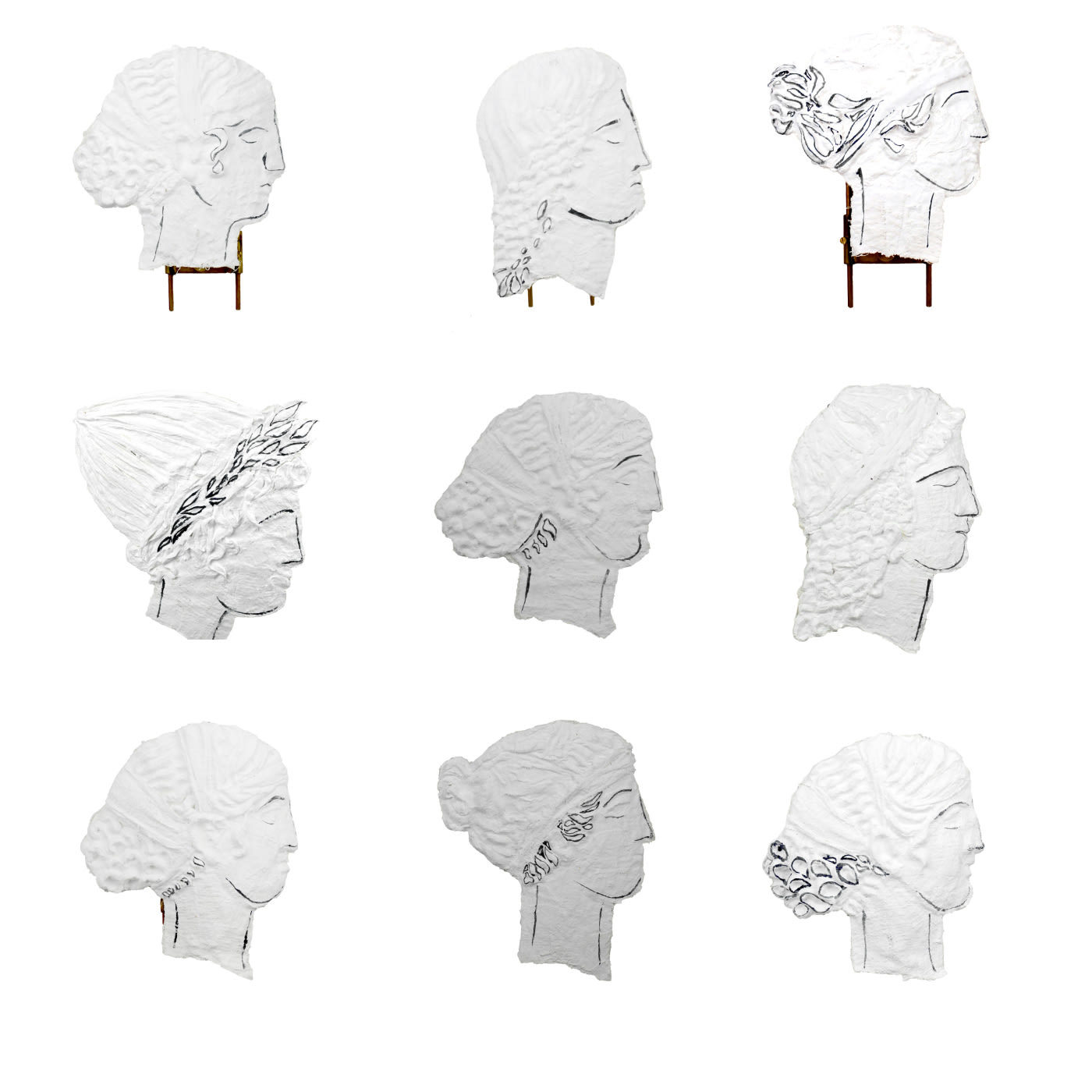 Aplique Changeant Alseid Set di 9 lampade da parete