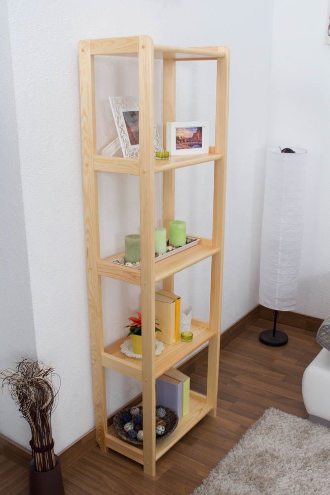 Scaffale in pino massello naturale "Junco 55D" – 164 x 50 x 30 cm (h x l x p)