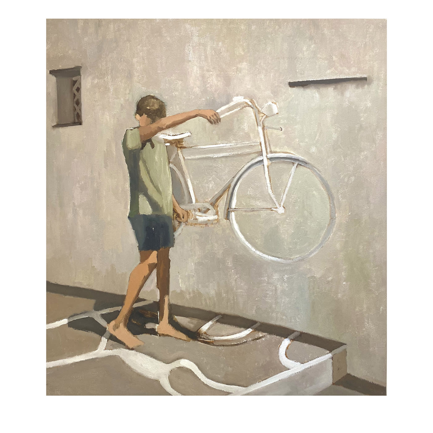 La Bicicletta Pittura ad olio