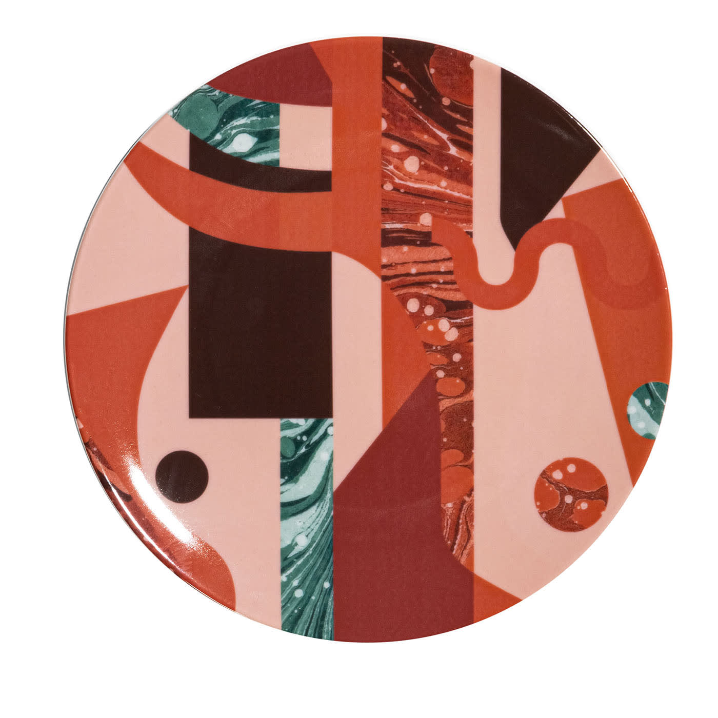 Alchimie Set di 2 piatti Dessert in porcellana con decoro astratto #1