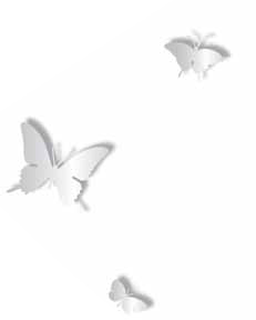 Kit 3 Farfalle Butterfly Acciaio Lucido